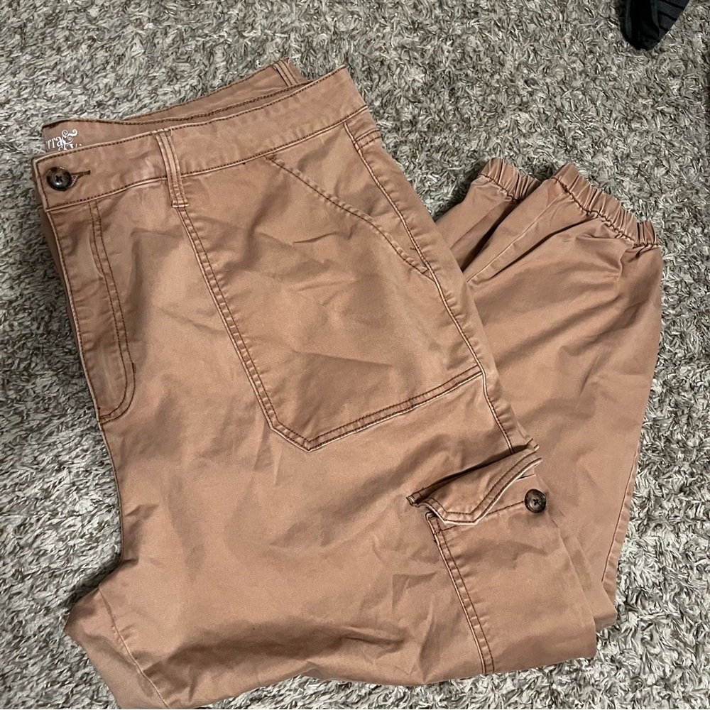 Women’s Plus Size Khaki Brown Cargo Pant